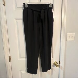 Stylus Black Paperbag Waist Tie Pants – Size M